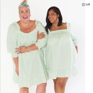 Mint Green Smocked Dress